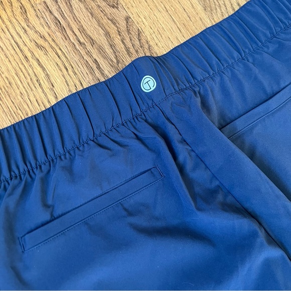 🆕 NWT T by Talbots activewear navy blue cropped lightweight pants size large - Picture 9 of 11